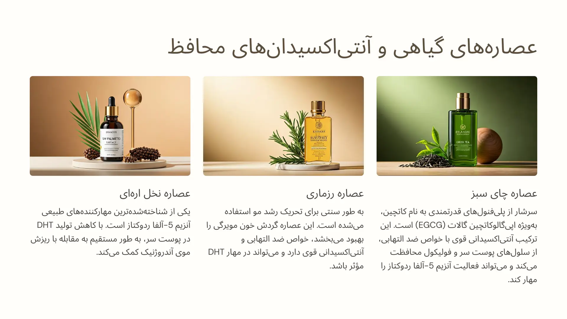 عصارههای گیاهی و آنتیاکسیدانهای محافظ